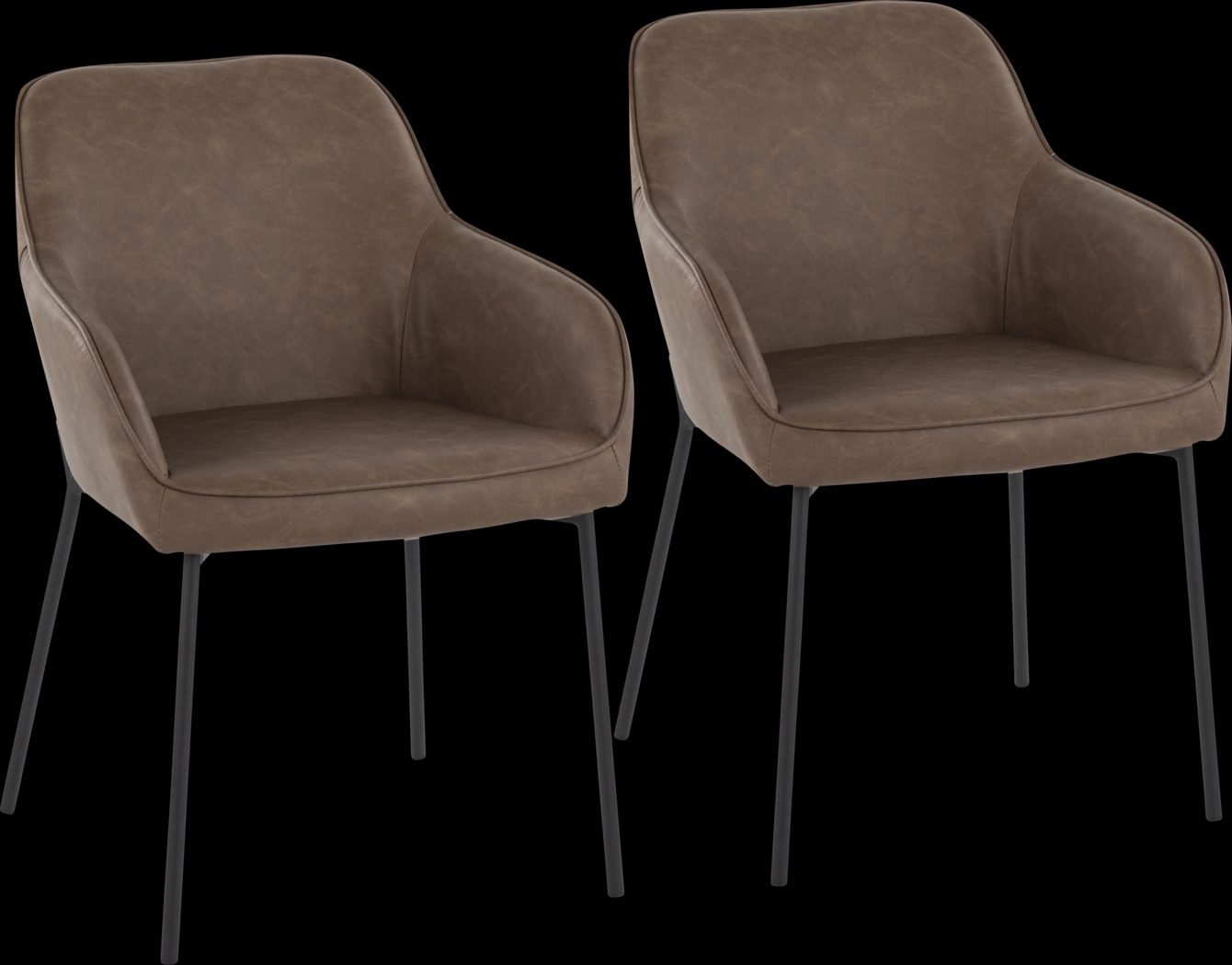 Springmire II Espresso Dining Chair Set of 2 - Thumbnail - Image 1