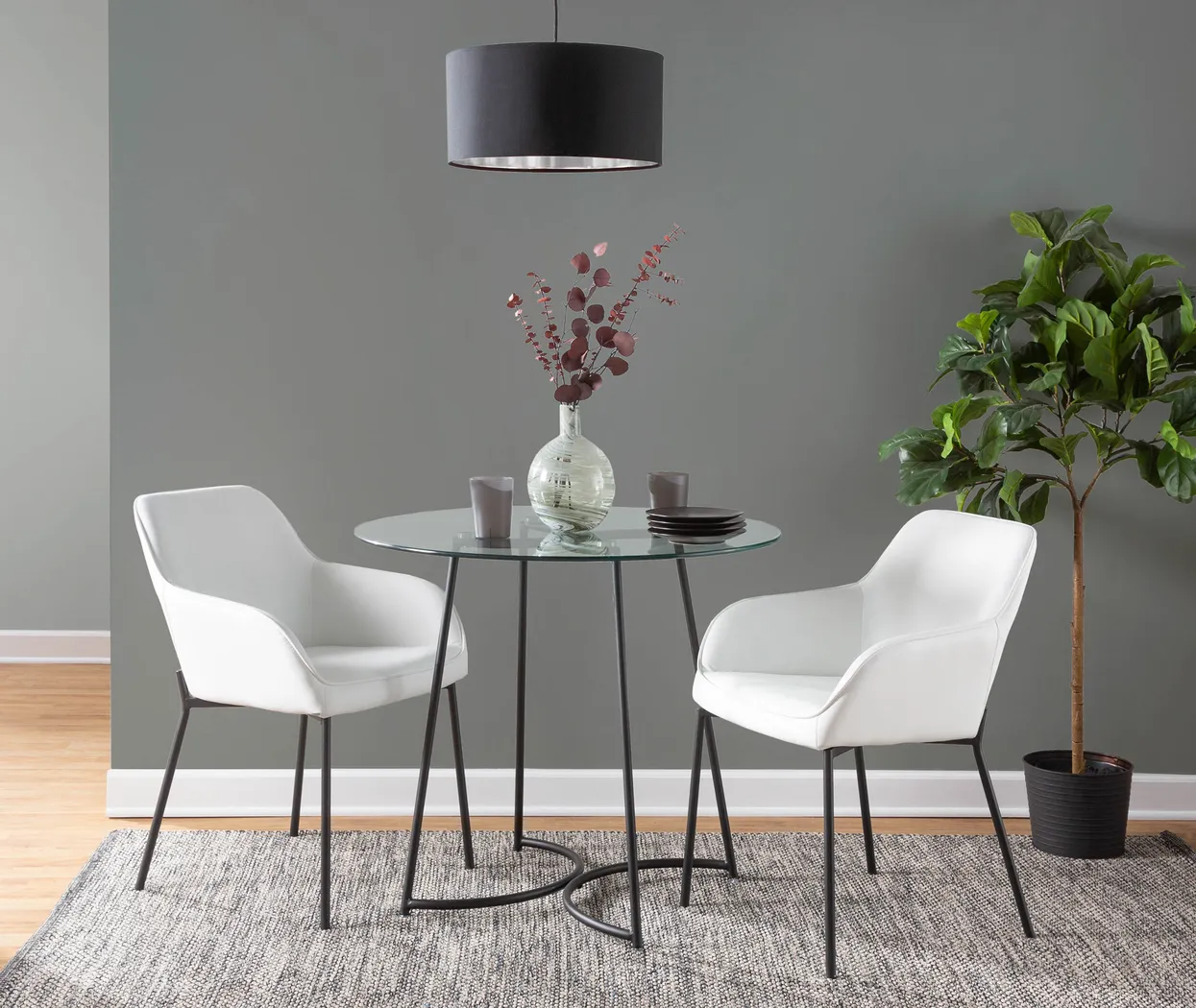 Springmire II White Dining Chair Set of 2 - Thumbnail - Image 8