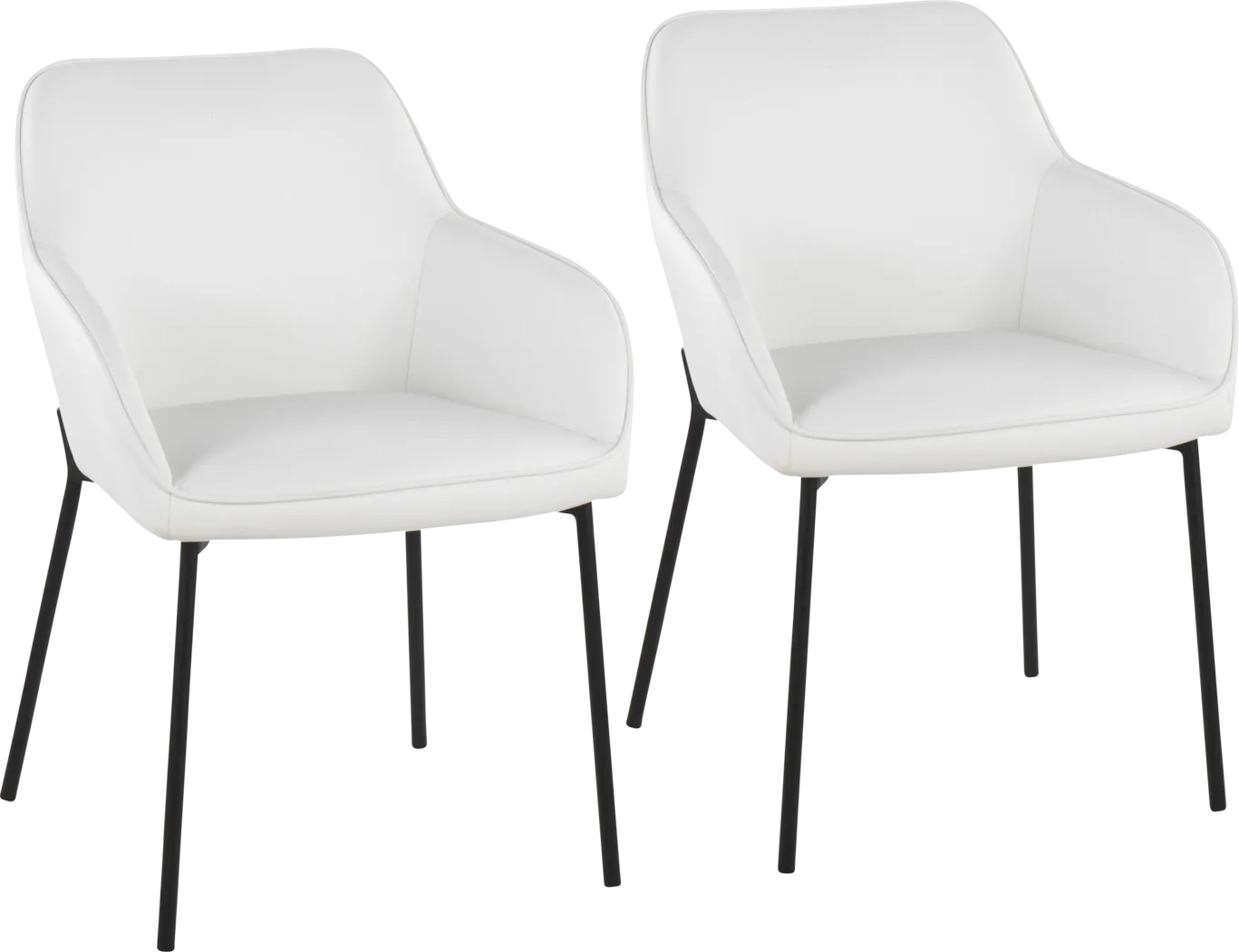Springmire II White Dining Chair Set of 2 - Thumbnail - Image 1