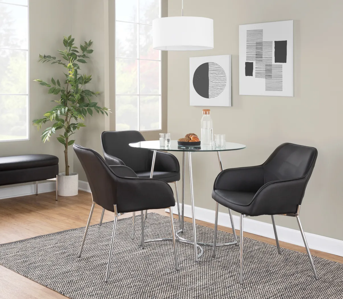 Springmire III Black Dining Chair Set of 2 - Thumbnail - Image 9