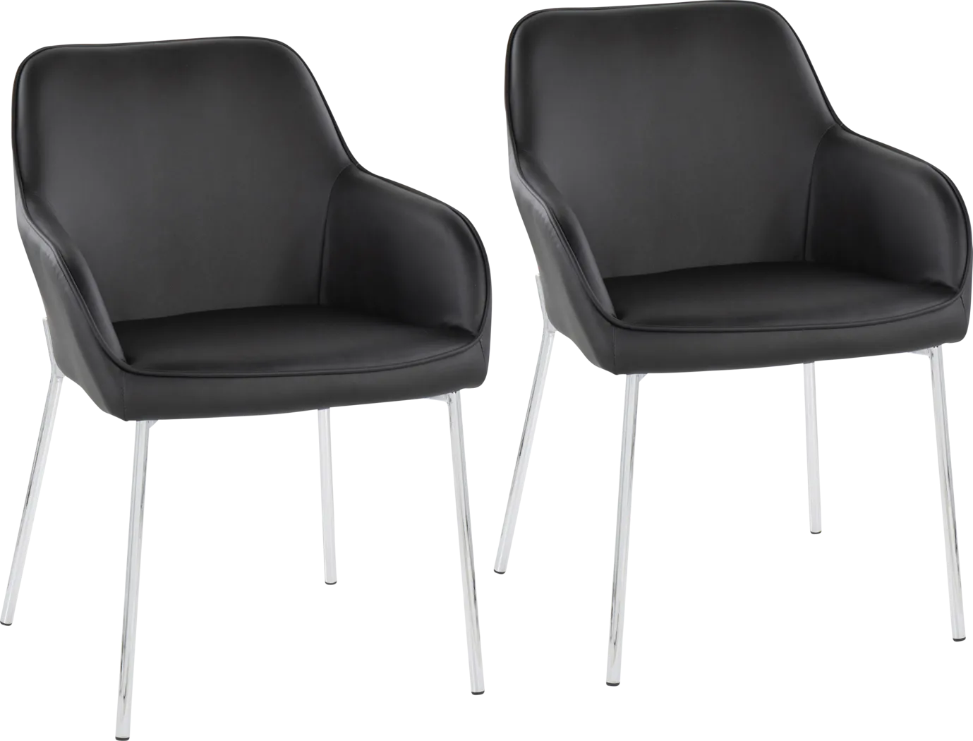 Springmire III Black Dining Chair Set of 2 - Thumbnail - Image 1