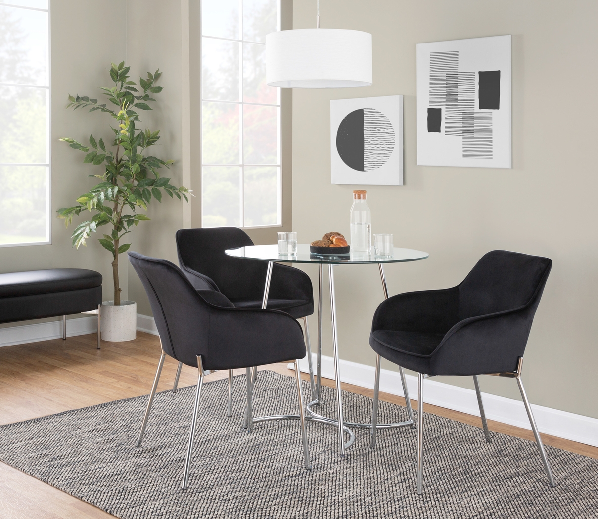 Springmire III Black Dining Chair Set of 2 - Thumbnail - Image 8