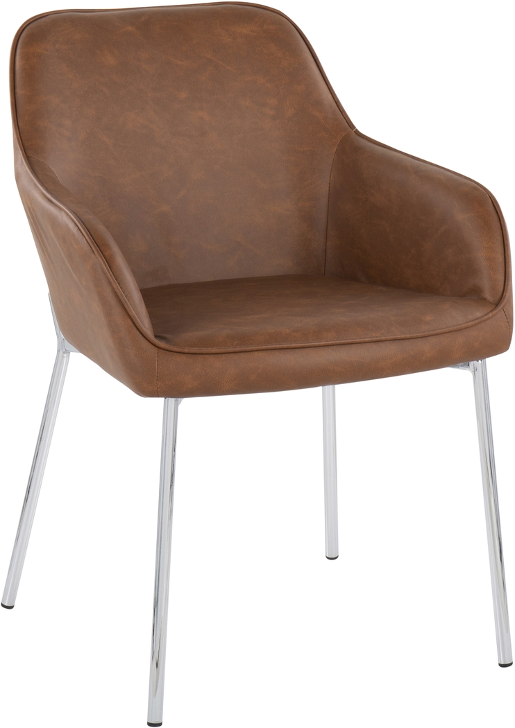 Springmire III Camel Dining Chair Set of 2 - Thumbnail - Image 2