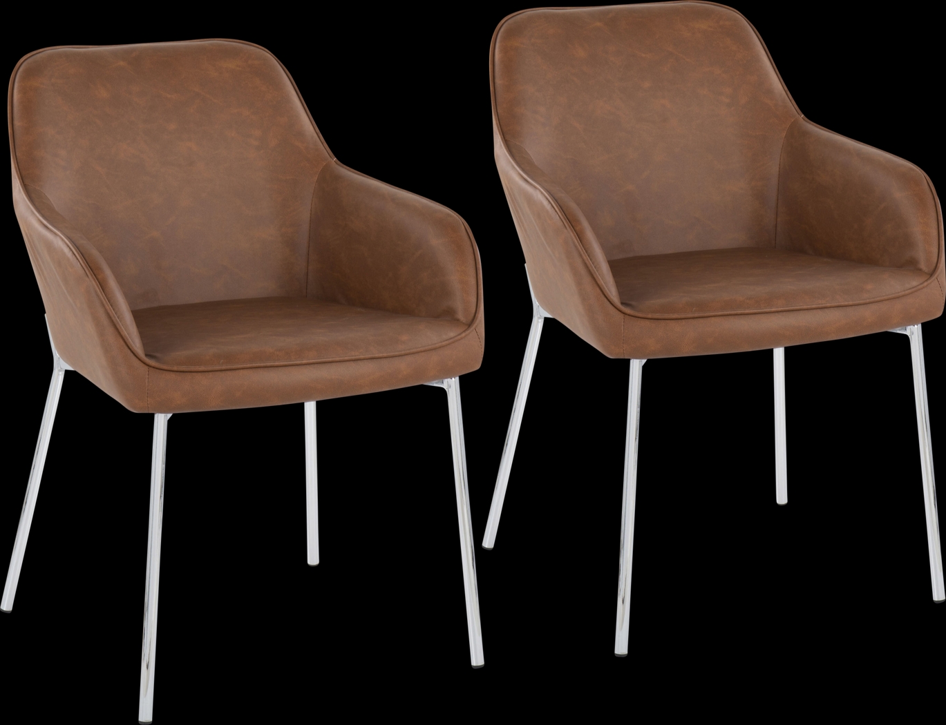 Springmire III Camel Dining Chair Set of 2 - Thumbnail - Image 1