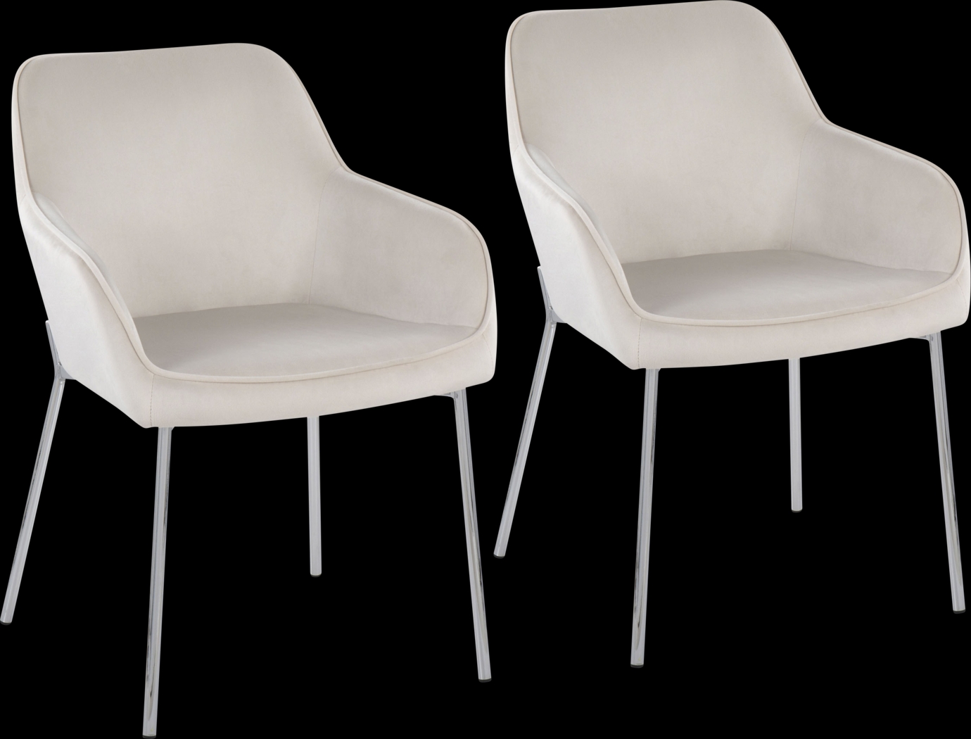 Springmire III Cream Dining Chair Set of 2 - Thumbnail - Image 1