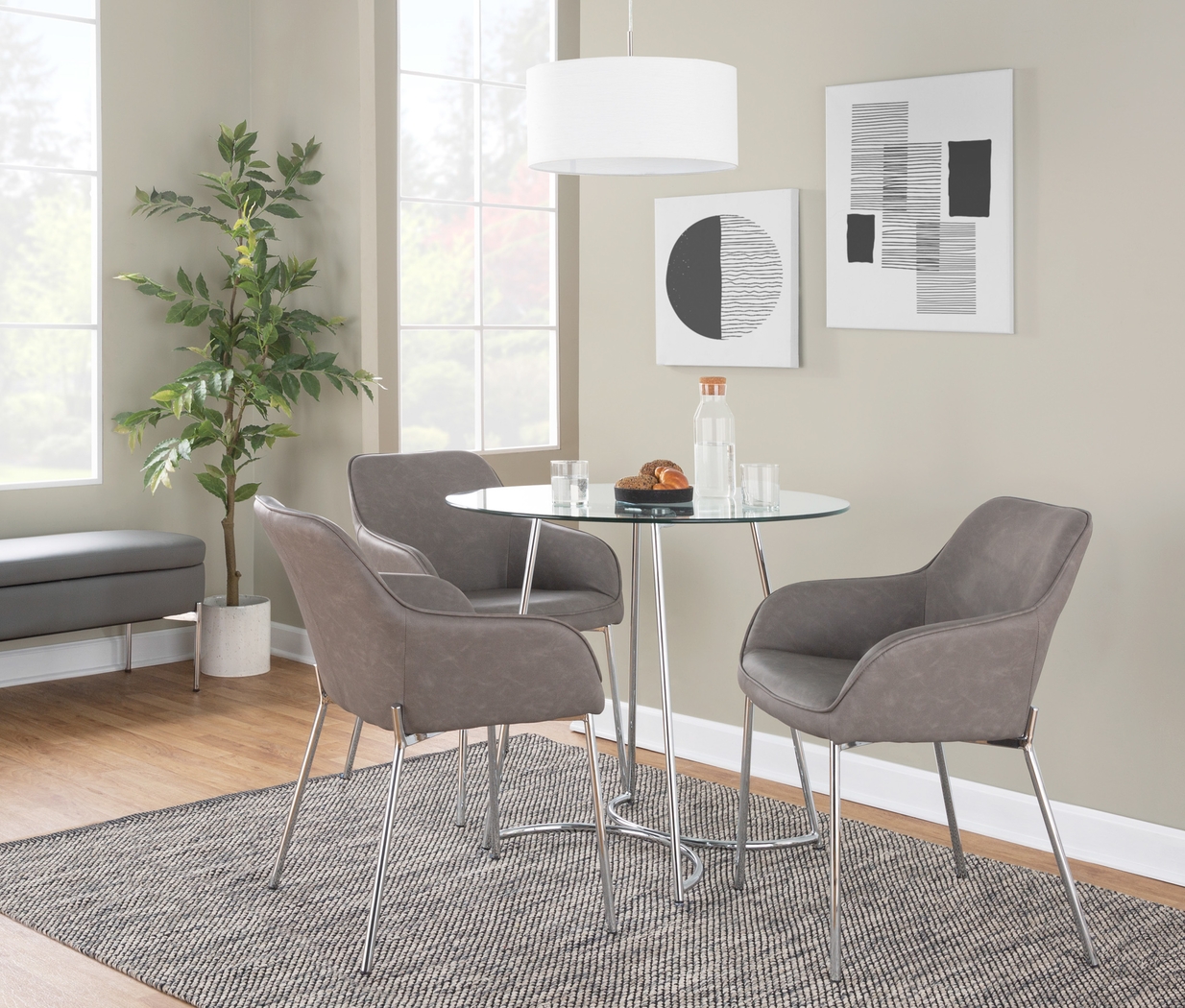 Springmire III Gray Dining Chair Set of 2 - Thumbnail - Image 8