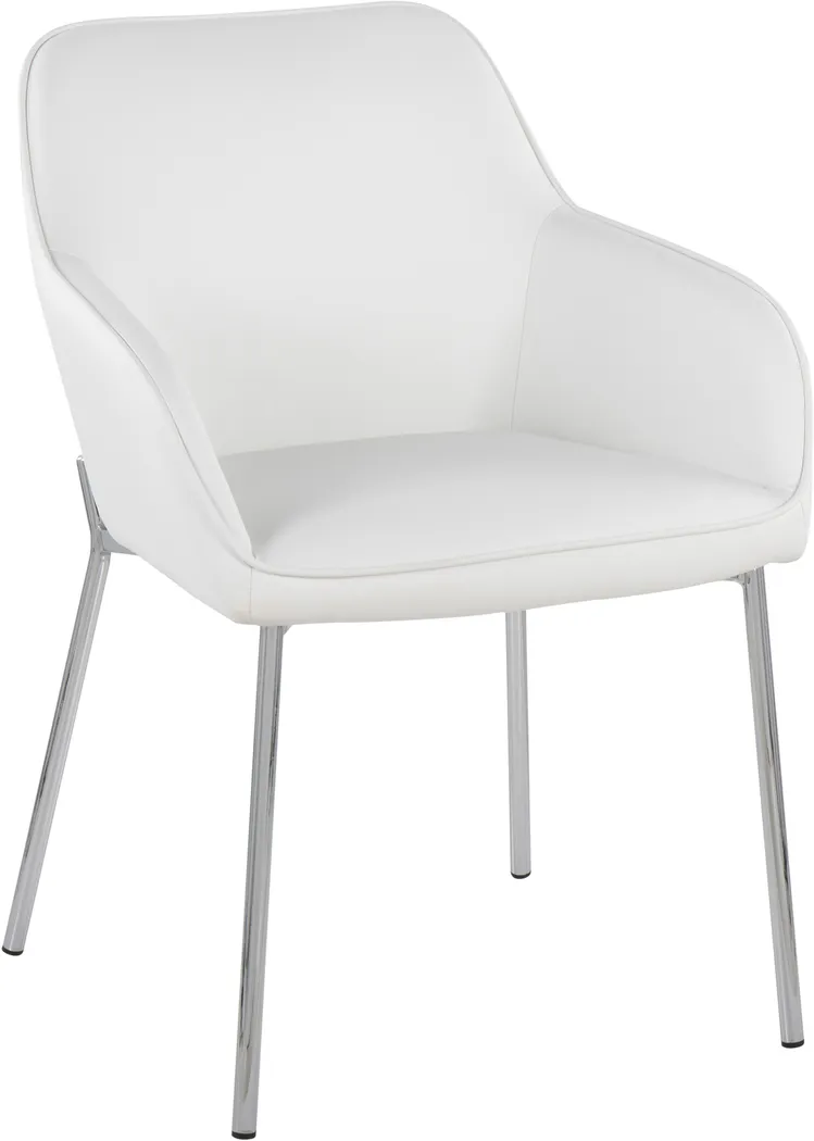 Springmire III White Dining Chair Set of 2 - Thumbnail - Image 2