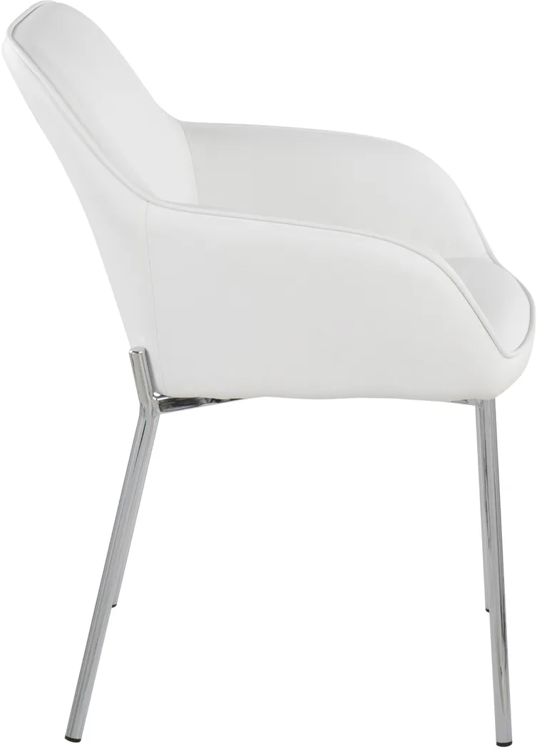 Springmire III White Dining Chair Set of 2 - Thumbnail - Image 3