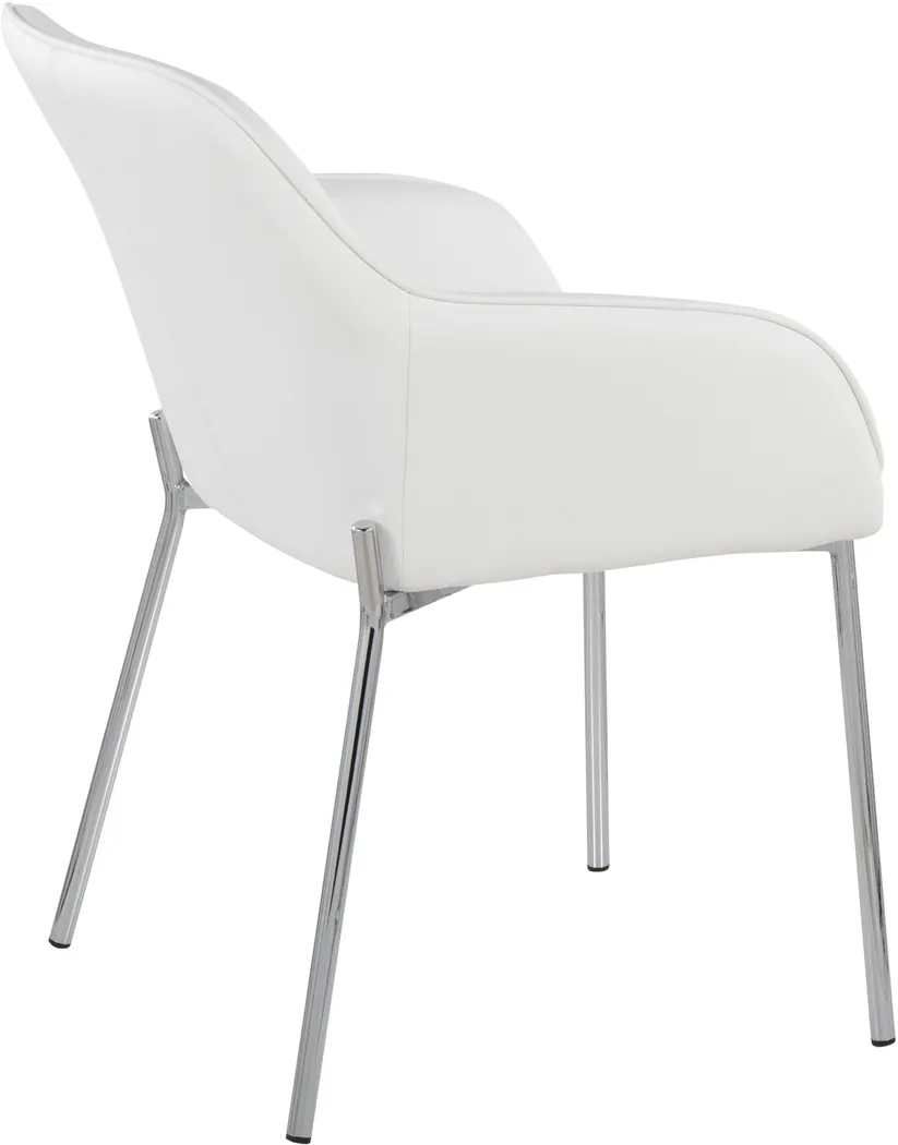 Springmire III White Dining Chair Set of 2 - Thumbnail - Image 4