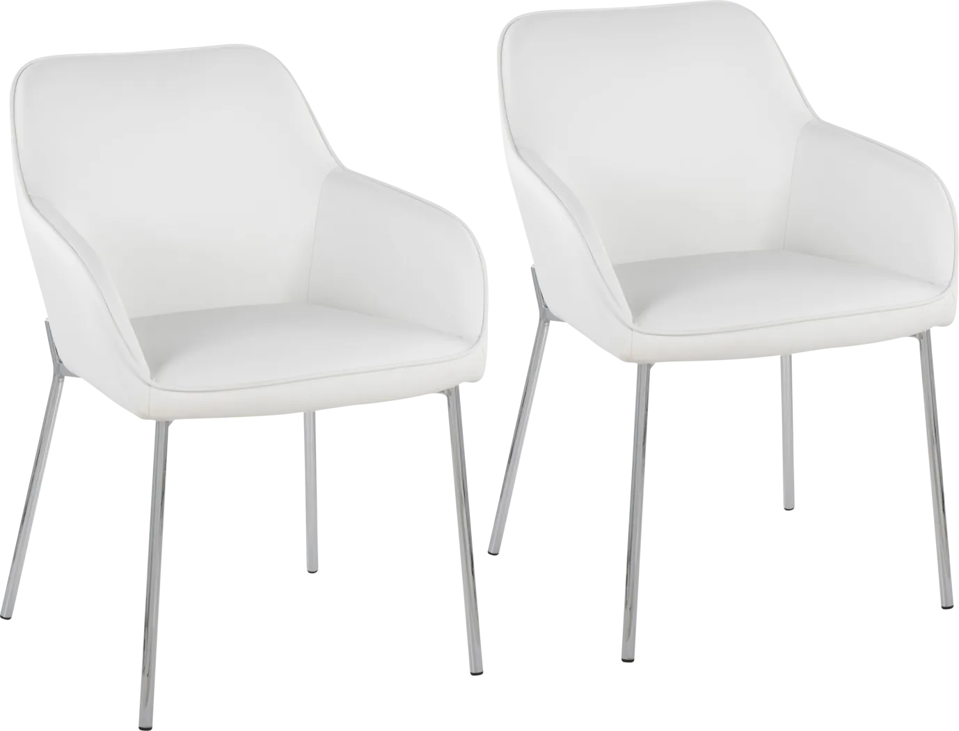 Springmire III White Dining Chair Set of 2 - Thumbnail - Image 1