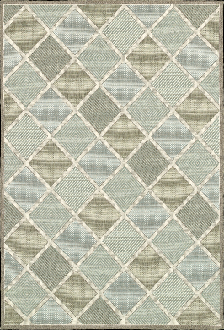 Springside Blue 5'3 x 7'6 Indoor/Outdoor Rug - Thumbnail - Image 1