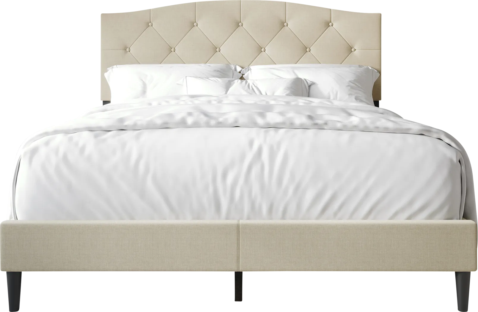 Sprucerow Beige Queen Bed - Thumbnail - Image 3