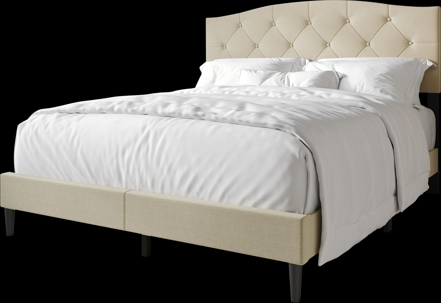 Sprucerow Beige Twin Bed - Thumbnail - Image 1