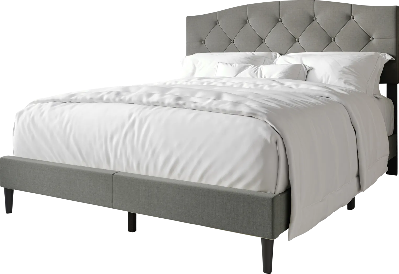 Sprucerow Light Gray King Bed - Thumbnail - Image 5