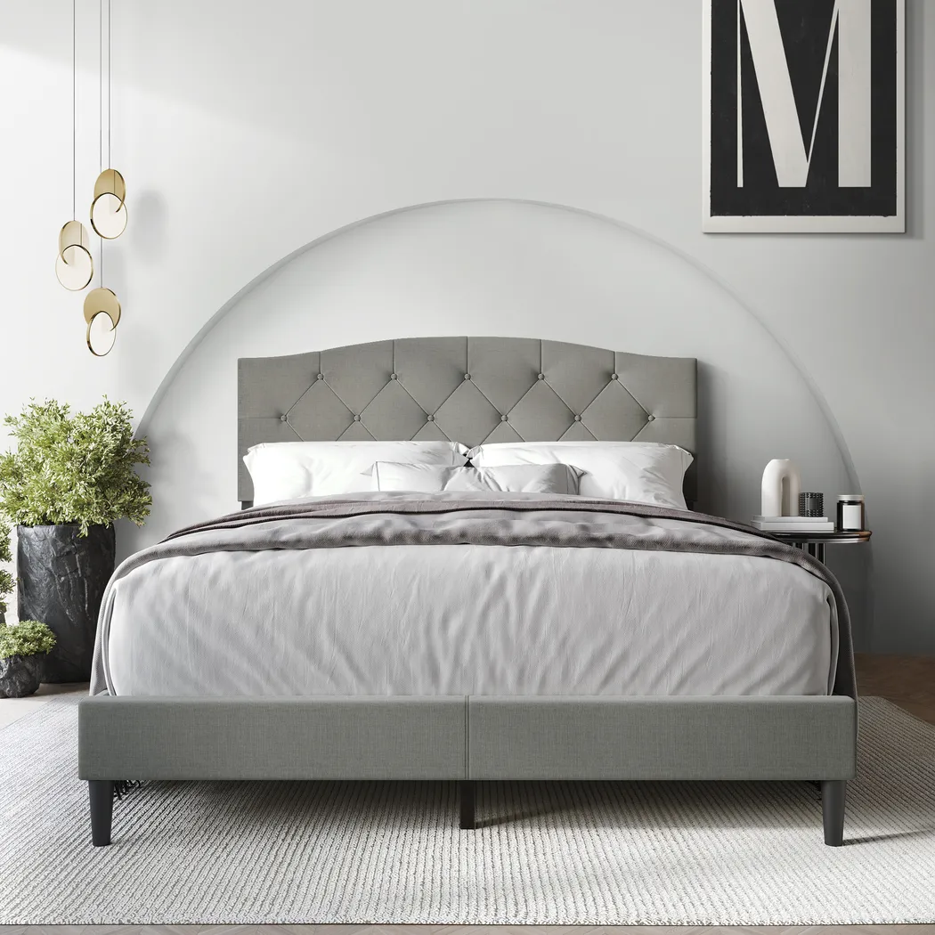 Sprucerow Light Gray Twin Bed - Thumbnail - Image 2