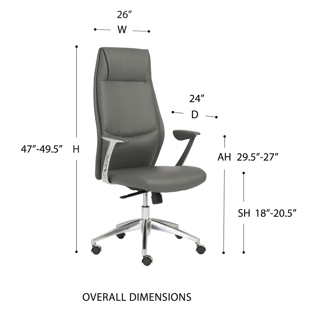 Sriozz Gray Office Chair - Thumbnail - Image 5