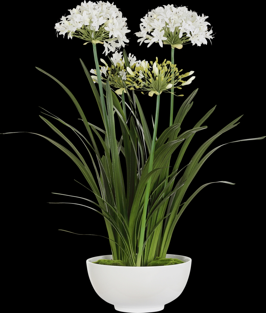 Srua White Silk Flower Arrangement - Thumbnail - Image 1