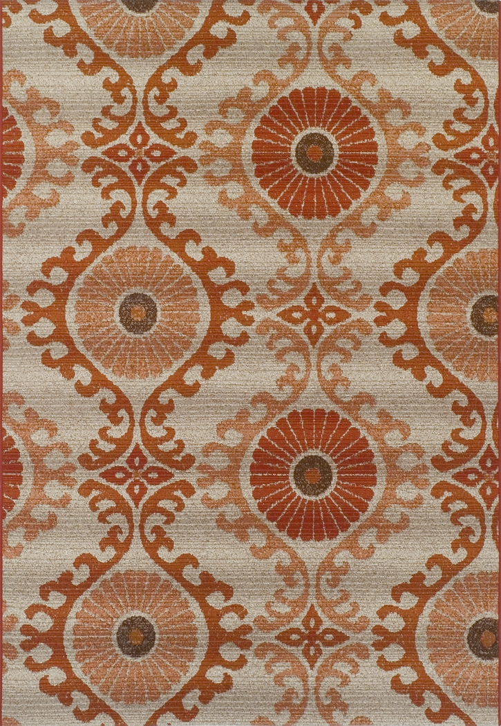 St. Dagmar Orange 5'1 x 7' Indoor/Outdoor Rug - Thumbnail - Image 1