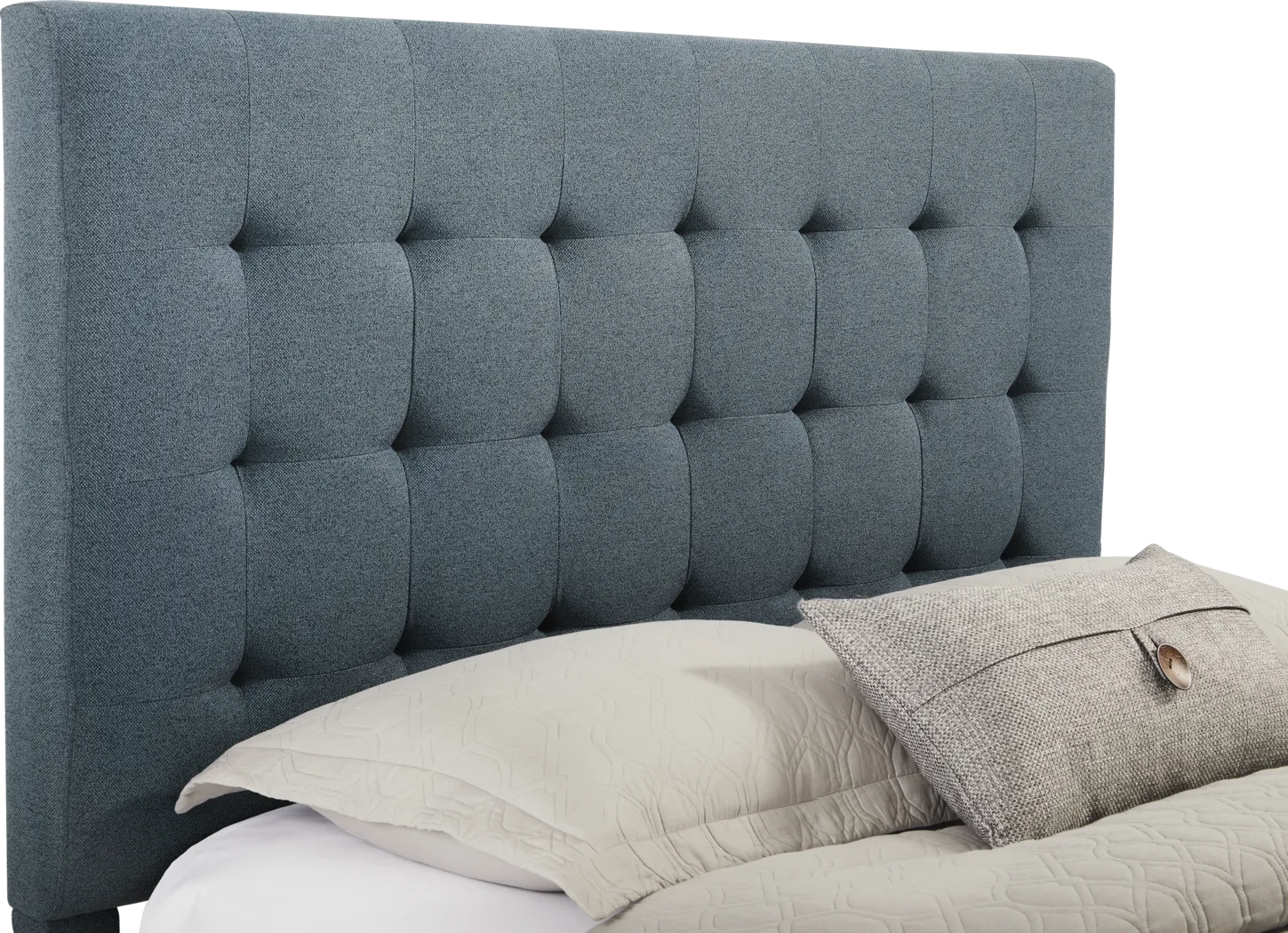 St. Marten Blue 3 Pc King Upholstered Bed - Thumbnail - Image 2