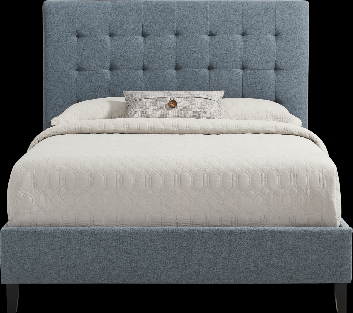 St. Marten Blue 3 Pc Queen Upholstered Bed - Thumbnail - Image 1