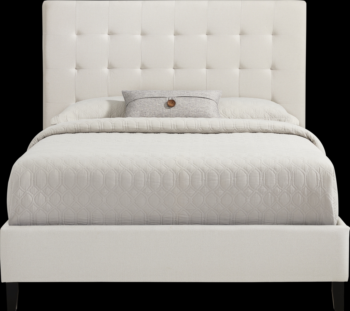 St. Marten Cream 3 Pc King Upholstered Bed - Thumbnail - Image 1