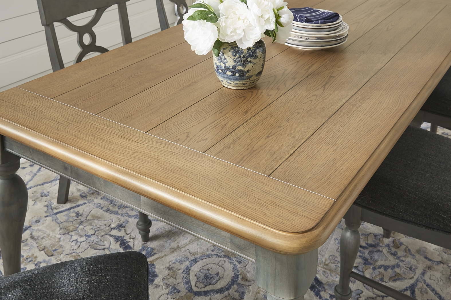 St. Simon Denim Rectangle Dining Table - Thumbnail - Image 2