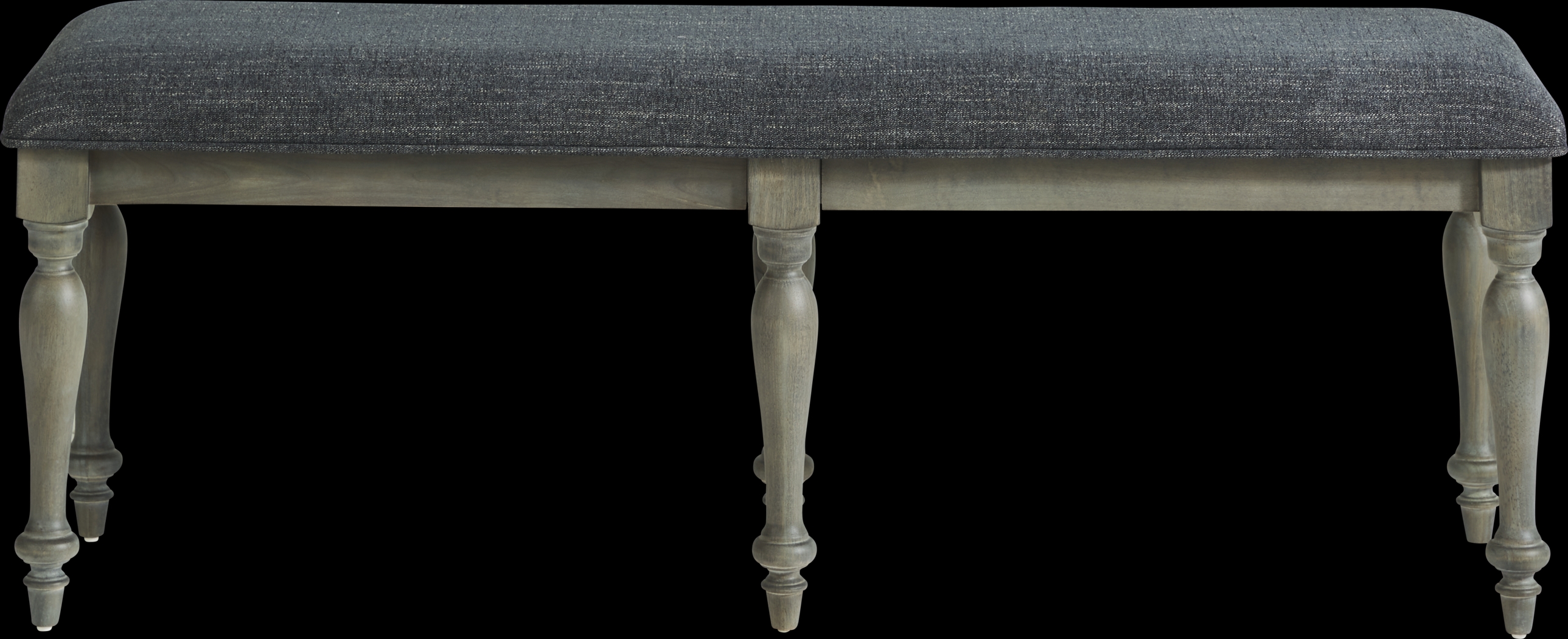 St. Simon Denim Upholstered Bench - Thumbnail - Image 2