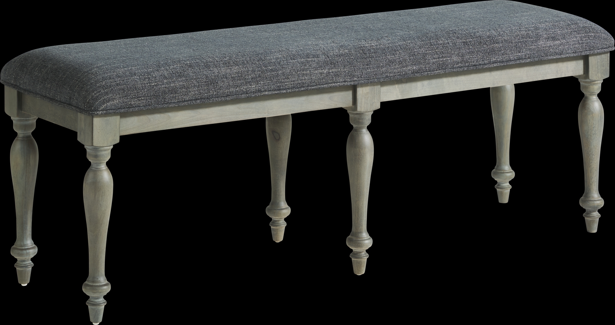 St. Simon Denim Upholstered Bench - Thumbnail - Image 1