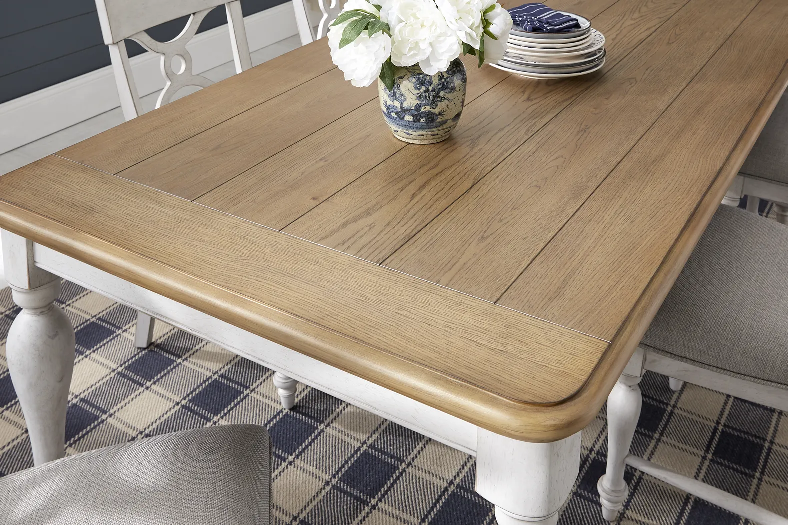 St. Simon White Rectangle Dining Table - Thumbnail - Image 2