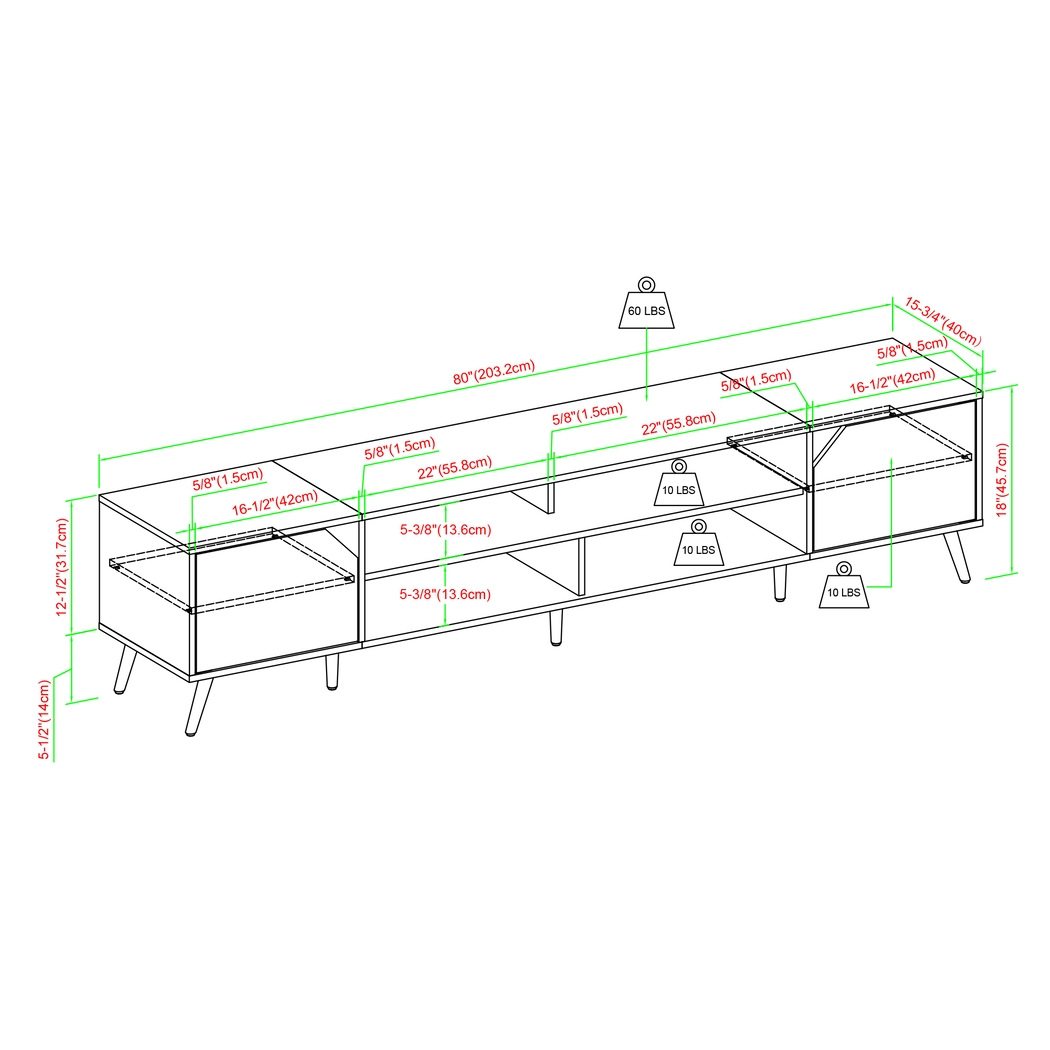Stableford Walnut 80 in. Console - Thumbnail - Image 3