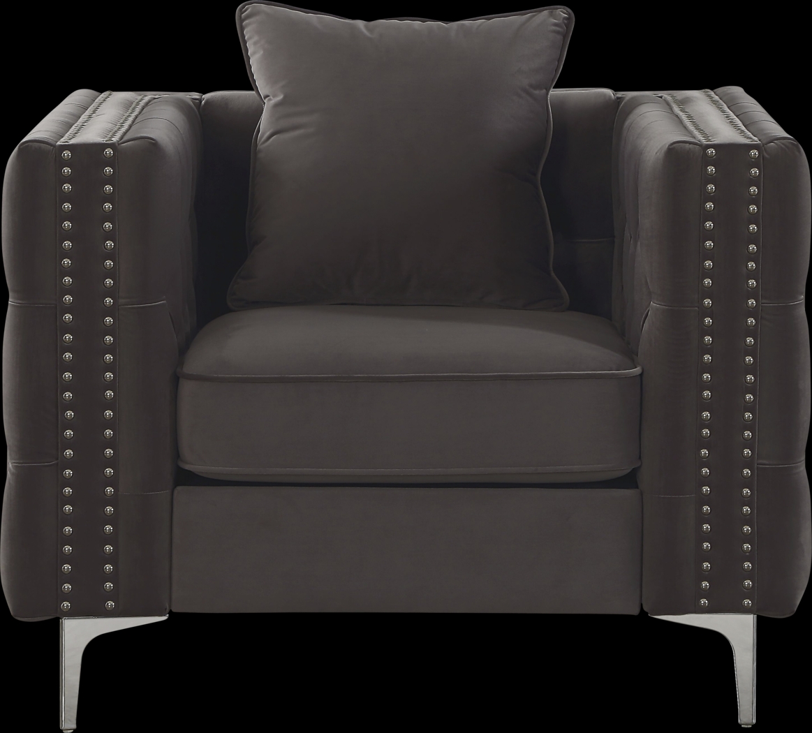Staceyvette Dark Gray Accent Chair - Thumbnail - Image 3