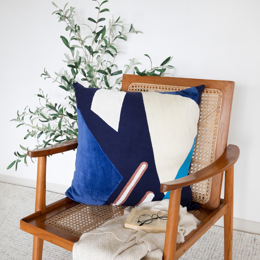 Stacy Garcia Azleo Navy Accent Pillow - Thumbnail - Image 2