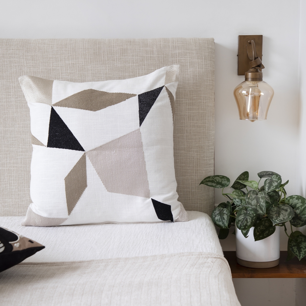 Stacy Garcia Ereet Taupe Accent Pillow - Thumbnail - Image 2