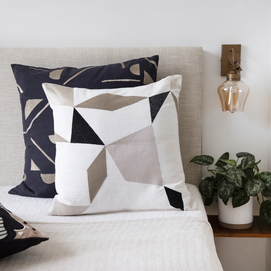 Stacy Garcia Ereet Taupe Accent Pillow - Thumbnail - Image 3