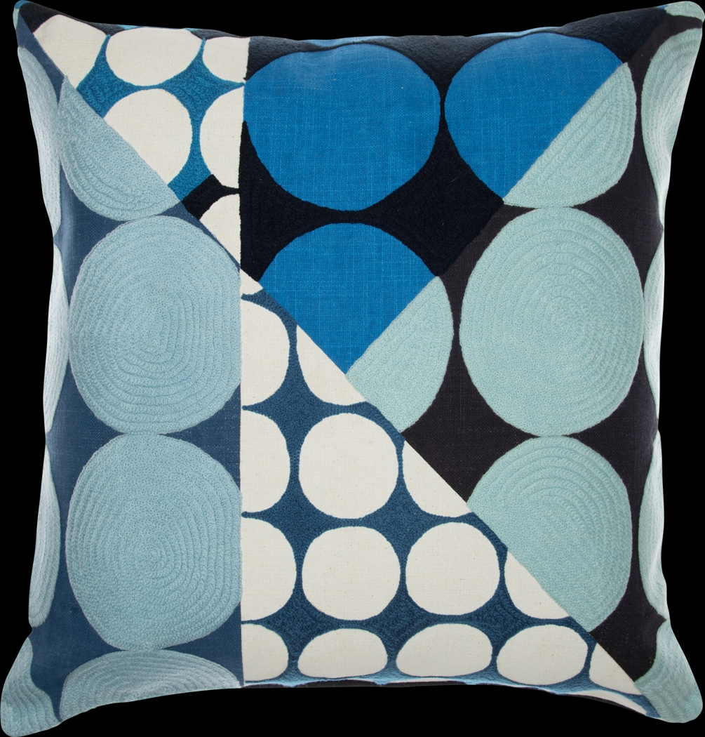 Stacy Garcia Vota Blue/Ivory Accent Pillow - Thumbnail - Image 1