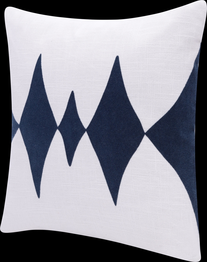 Stacy Garcia Vril Dark Blue/White Accent Pillow - Thumbnail - Image 3