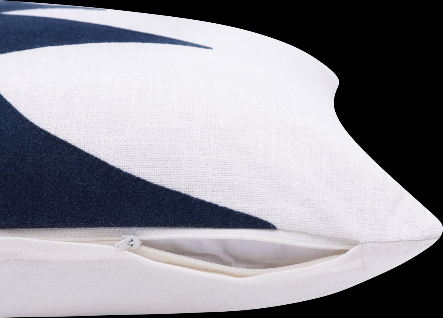 Stacy Garcia Vril Dark Blue/White Accent Pillow - Thumbnail - Image 5