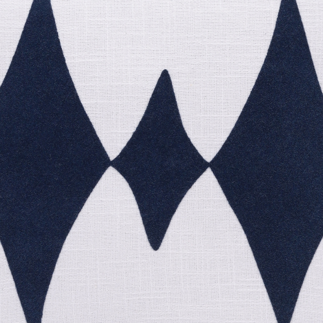 Stacy Garcia Vril Dark Blue/White Accent Pillow - Thumbnail - Image 8