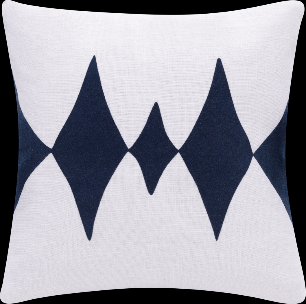 Stacy Garcia Vril Dark Blue/White Accent Pillow - Thumbnail - Image 1