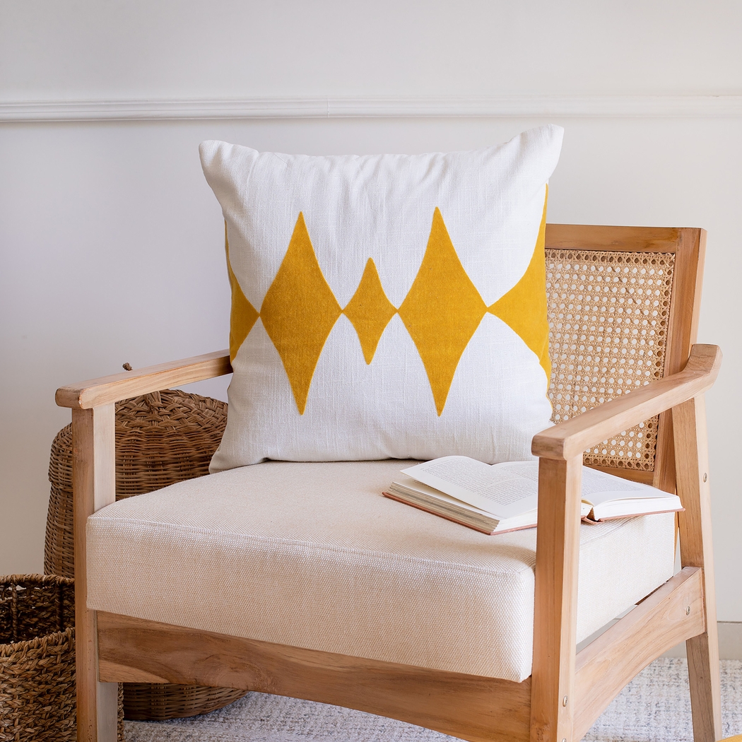 Stacy Garcia Vril Yellow/White Accent Pillow - Thumbnail - Image 2