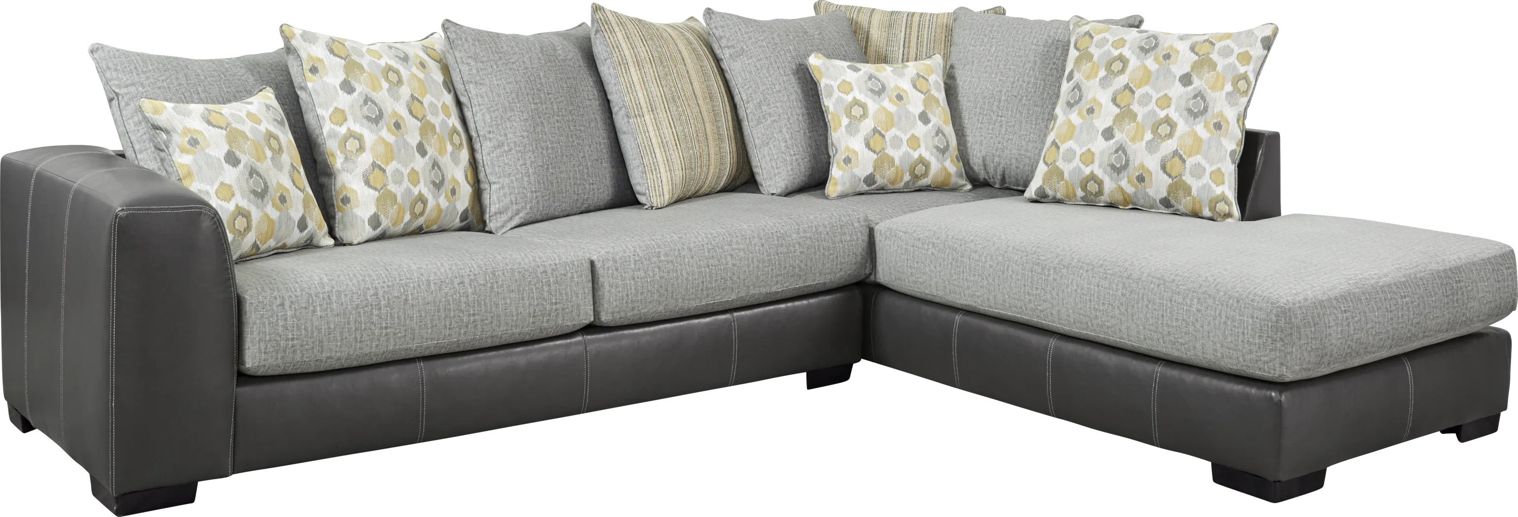 Stafford Gray 2 Pc Sectional - Thumbnail - Image 1