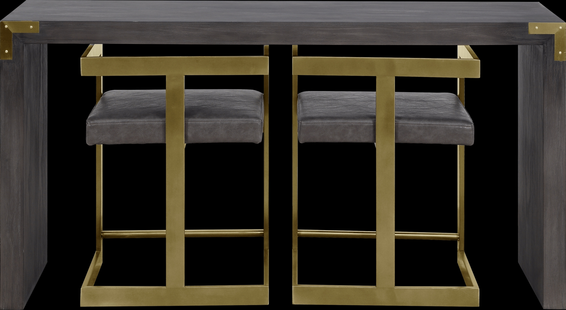 Stagner Gray Console Table With 2 Stools - Thumbnail - Image 5