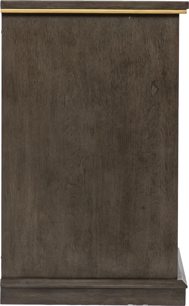 Stagwood II Brown 60 in. Console With Electric Log Fireplace - Thumbnail - Image 3