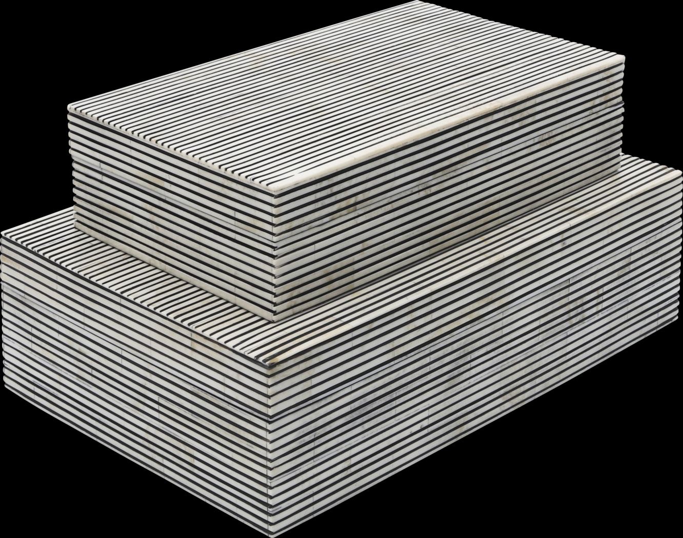 Stakely Black Decorative Box, Set of 2 - Thumbnail - Image 1