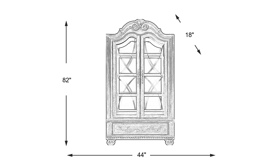 Dimension Image. Please refer to the Dimension Tab on this page for dimension details.