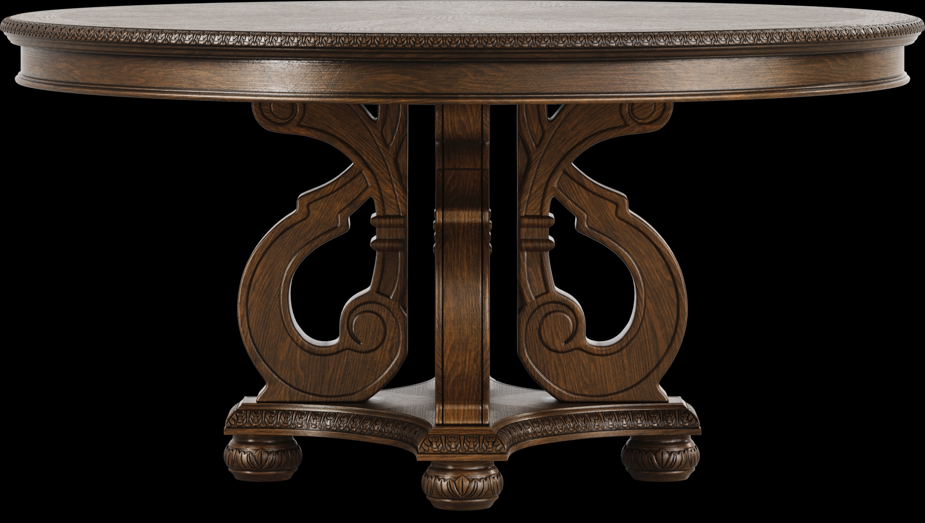 Stalton Estate Brown 5 Pc Round Dining Room with Upholstered Chairs - Thumbnail - Image 3