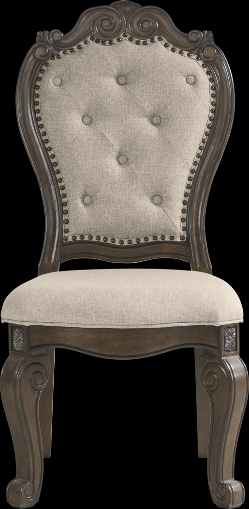 Stalton Estate Brown 5 Pc Round Dining Room with Upholstered Chairs - Thumbnail - Image 5