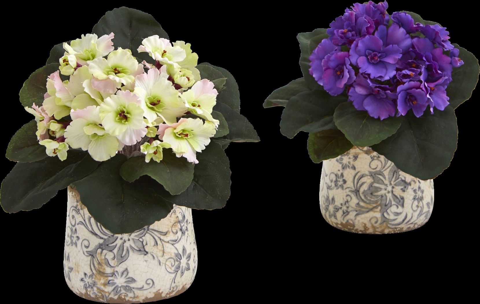 Stambaugh Multi Floral Arrangement with Vase, Set of 2 - Thumbnail - Image 1