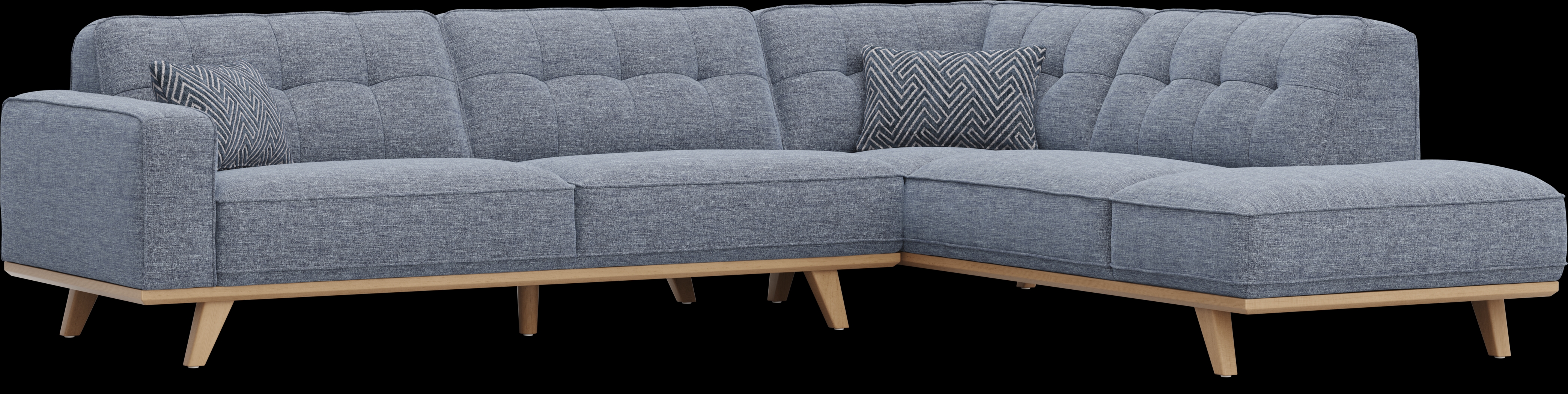 Stamford Bridge Denim 2 Pc Sectional - Thumbnail - Image 1