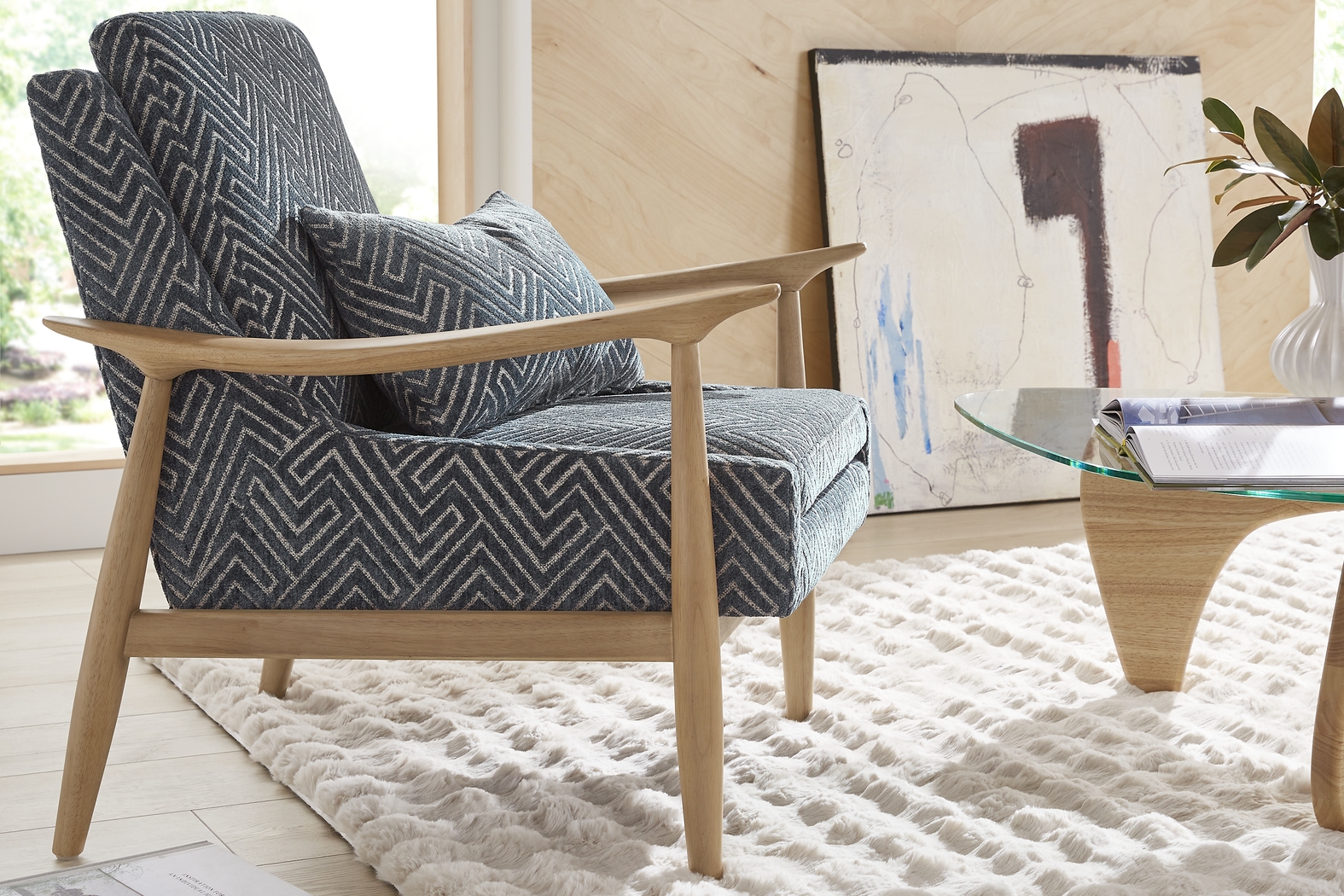 Stamford Bridge Denim Accent Chair - Thumbnail - Image 3